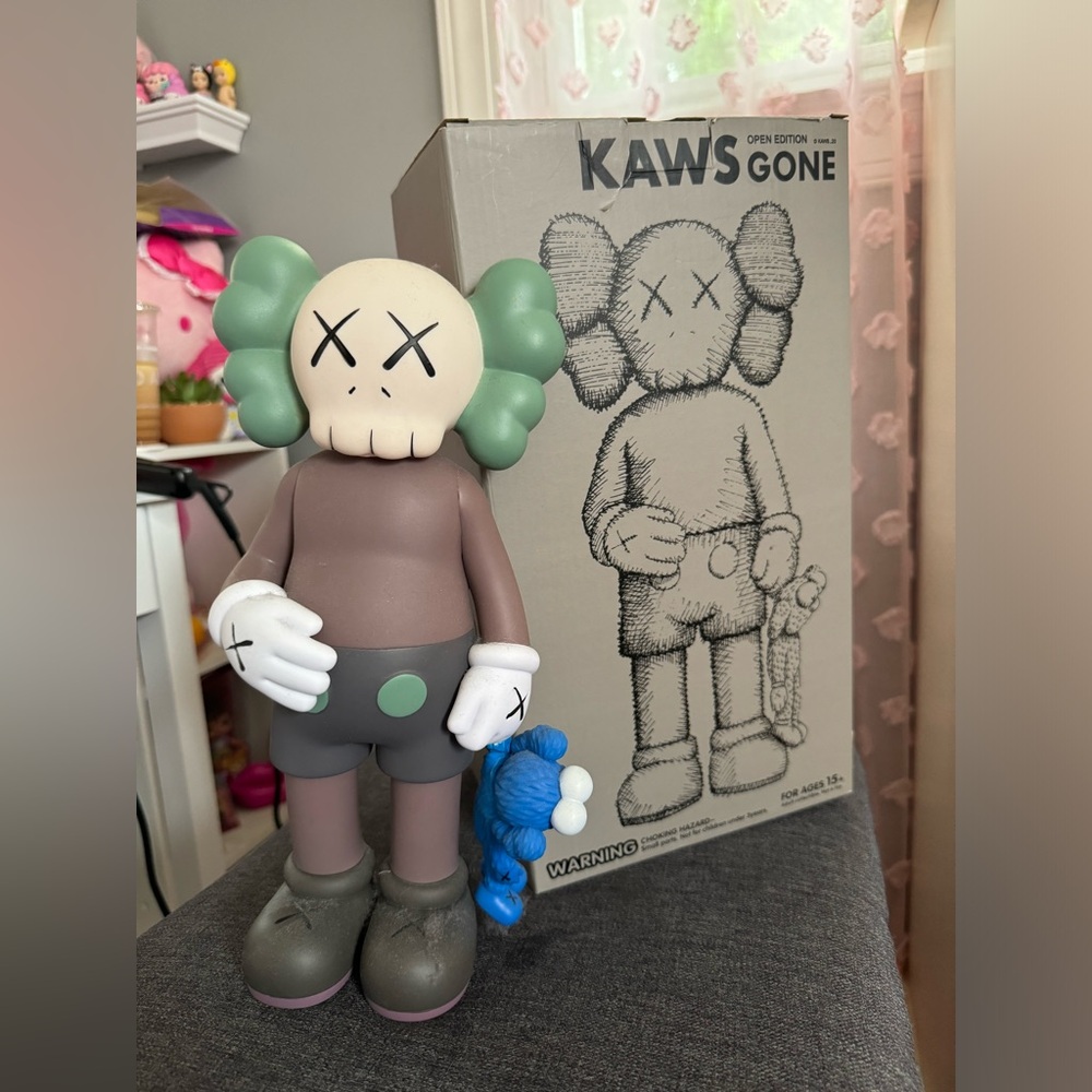 KAWS Gone Companion Figure - Gray and Green